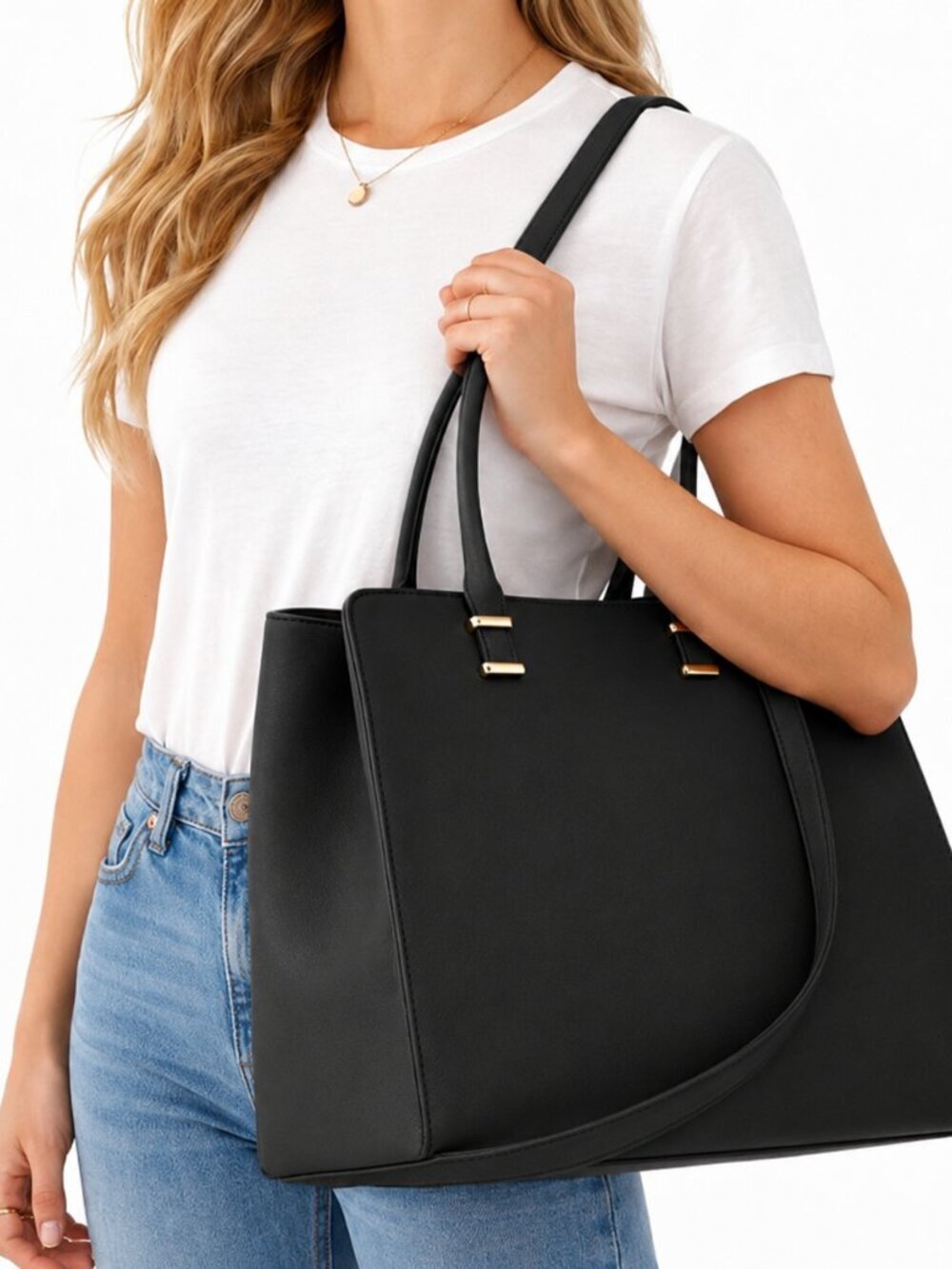 Dark green Structured Tote Bag – Elegant Everyday Handbag